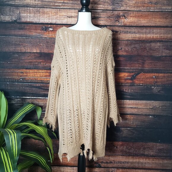 1 Happy Girl Sweater Handmade Indie Knit Pink Oversized Boho Soft Angora Blend - Picture 6 of 9